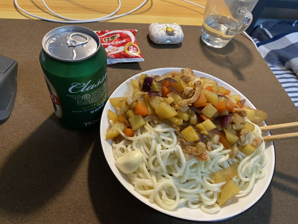 打卤面，吃面不吃蒜，香味少一半